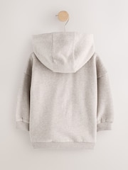 Oatmeal Marl Soft Touch Zip Through Hoodie (3mths-7yrs) - Image 2 of 4