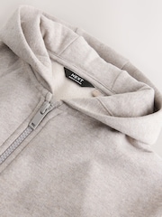 Oatmeal Marl Soft Touch Zip Through Hoodie (3mths-7yrs) - Image 4 of 4