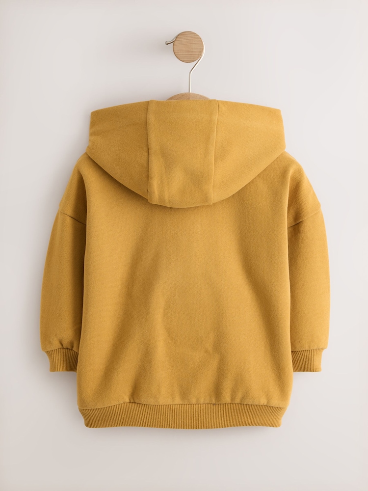 Yellow Soft Touch Zip Through Hoodie (3mths-7yrs) - Image 2 of 4