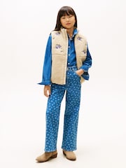 Tommy Hilfiger Floral Embroidery Relaxed Teddy Gilet - Bilde 2 av 6