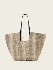 AllSaints White Ara Snake Tote - Image 1 of 5