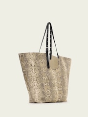 AllSaints White Ara Snake Tote - Image 2 of 5
