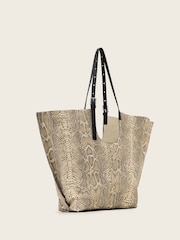 AllSaints White Ara Snake Tote - Image 4 of 5