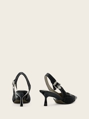 AllSaints Black Idiya Mesh Slingback Heels - Image 3 of 4
