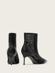 AllSaints Black Natasha Mesh Boots - Image 3 of 3