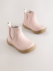 Pink Leather First Walker Chelsea Boots - Image 1 of 5