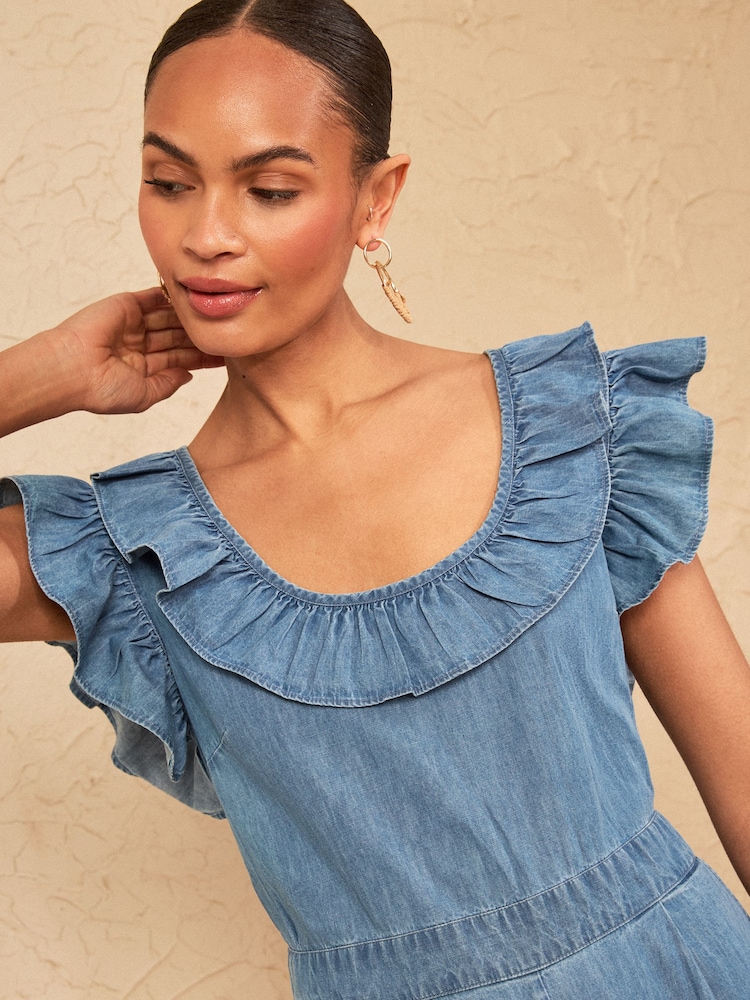 Love & Roses Playsuit With Frill Edge Detail - Bild 2 von 4