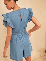 Love & Roses Playsuit With Frill Edge Detail - Bild 4 von 4
