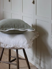 Ellenvale Interiors Sage Chloe Scalloped Edge Cushion Cover - Image 3 of 3