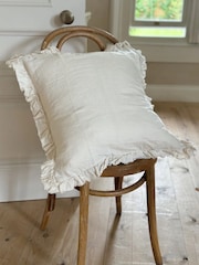 Ellenvale Interiors Cream Hallie Ruffle Cushion Cover - Image 1 of 6