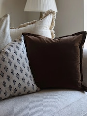Ellenvale Interiors Dark Brown Emma Velvet Cushion Cover - Image 3 of 4