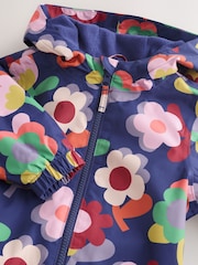 Navy Flowers Waterproof Printed Puddlesuit (3mths-7yrs) - Image 7 of 10