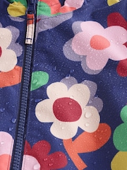 Navy Flowers Waterproof Printed Puddlesuit (3mths-7yrs) - Image 9 of 10