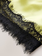 Lime Green Lace Trim Shorts - Image 6 of 7