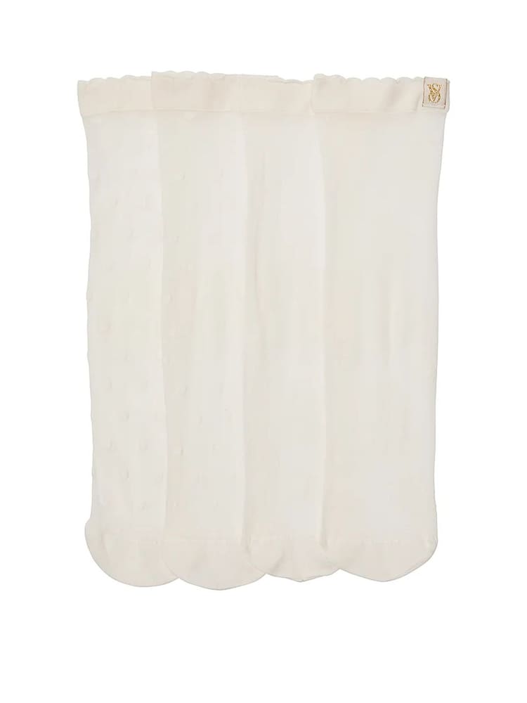 Victoria's Secret Soft Ivory White 2 Pack Sheer Socks - Image 2 of 2 Victoria's Secret Soft Ivory White 2 Pack Sheer Socks - Image 2 of 2