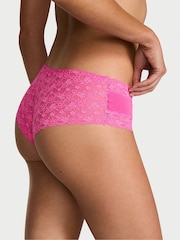 Victoria's Secret Flower Pink Cheeky Cotton Lace Trim Knickers - Image 2 of 3