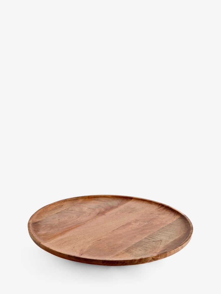 Natural Zaya Mango Wood Lazy Susan Serving Board - Image 1 of 1 Natural Zaya Mango Wood Lazy Susan Serving Board - Image 1 of 1