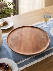 Natural Zaya Mango Wood Lazy Susan Serving Board - Image 2 of 4