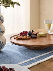 Natural Zaya Mango Wood Lazy Susan Serving Board - Image 3 of 4
