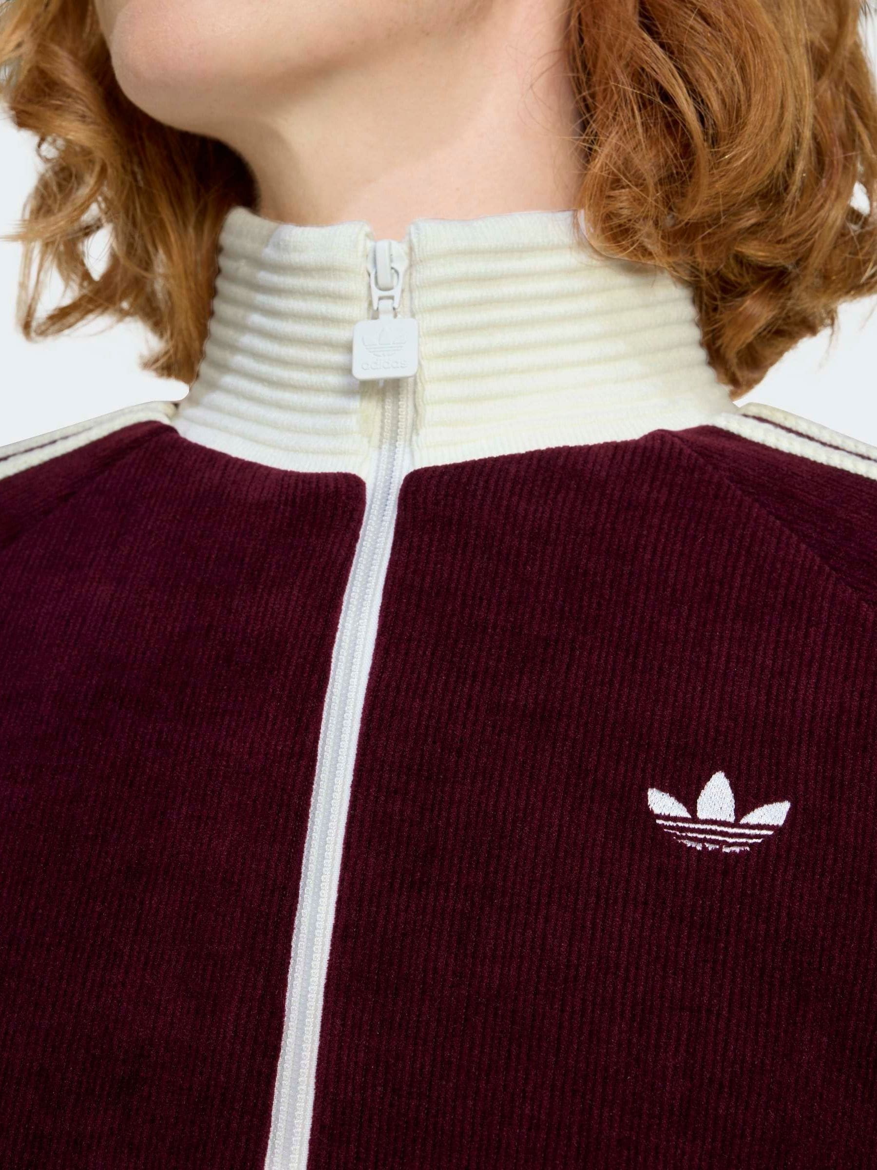 Buy adidas Originals Maroon Red Velour Knit Tracktop from Next USA