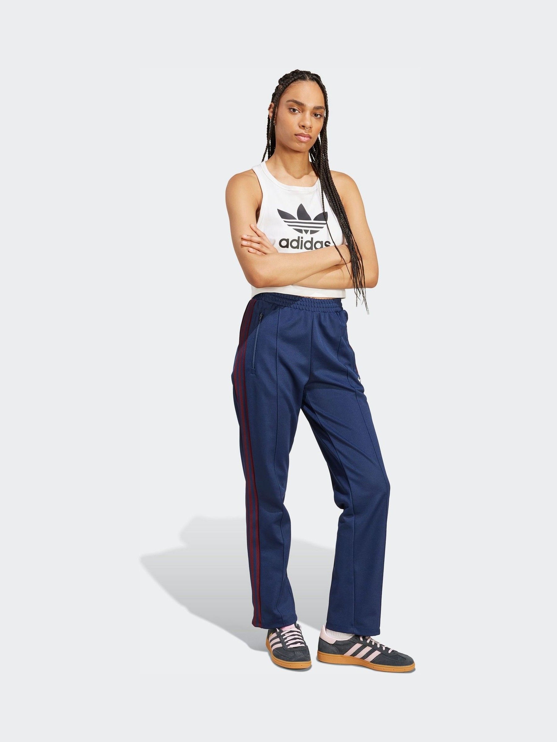 Buy adidas Originals Navy/Red Plique Trackpant Trousers from Next USA