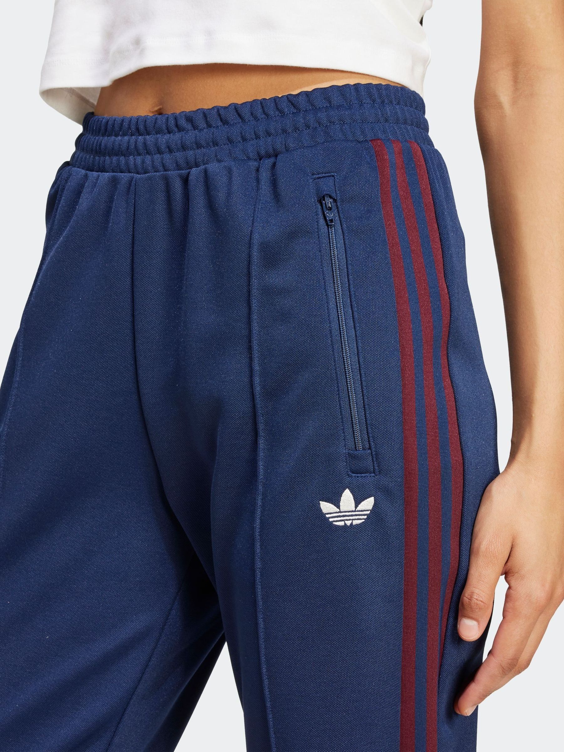 Buy adidas Originals Navy/Red Plique Trackpant Trousers from Next USA