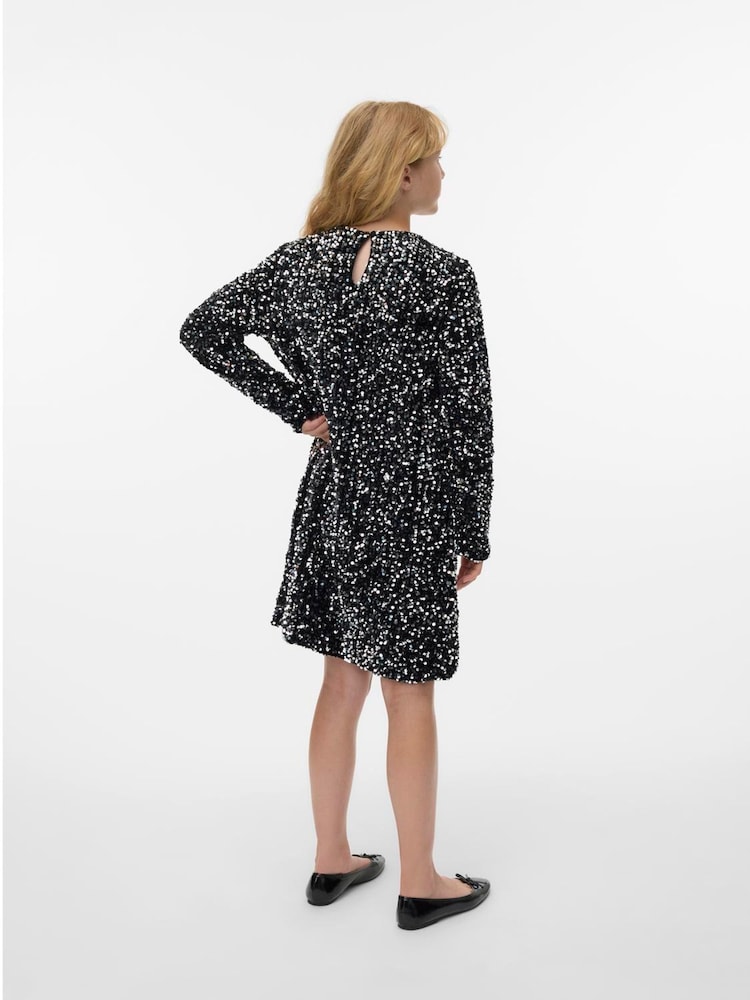 vero moda sequin dress Marquee Sequin Embroidered Midi Dress