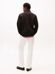 Tommy Hilfiger Black Performance Quarter Zip Intechno Knit Jumper - Image 2 of 5
