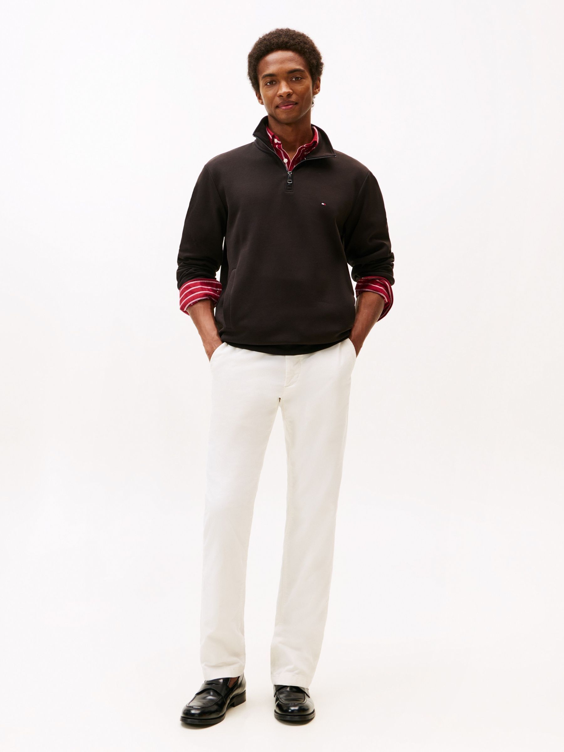 Buy Tommy Hilfiger Black Performance Quarter Zip Intechno Knit