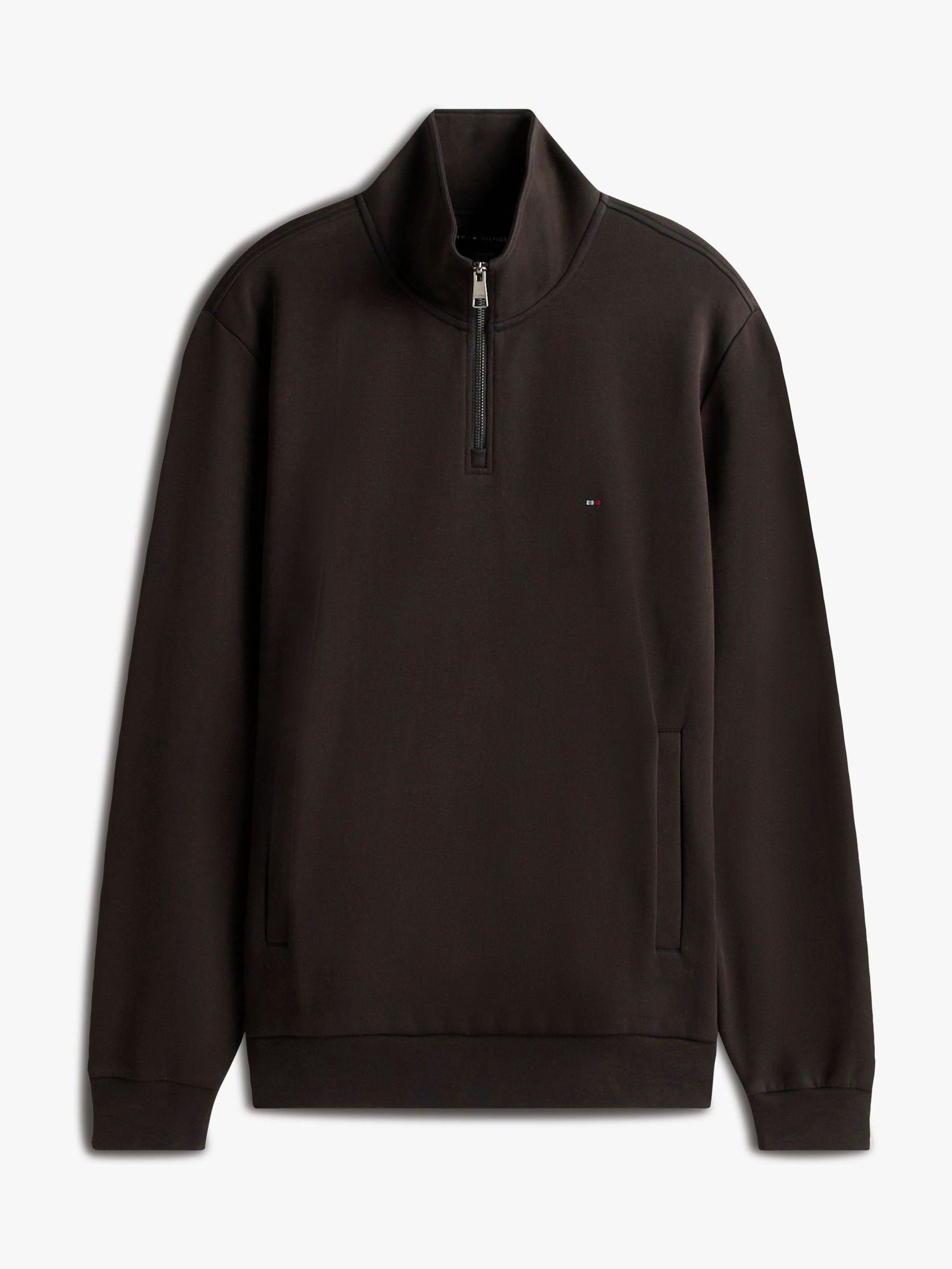 Buy Tommy Hilfiger Black Performance Quarter Zip Intechno Knit