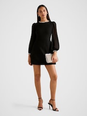 Forever New Black Indiana Embellished Mini Dress - Image 5 of 5