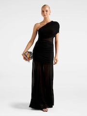 Forever New Black Harley Asymmetrical Jersey Cut Out Dress - Image 1 of 4