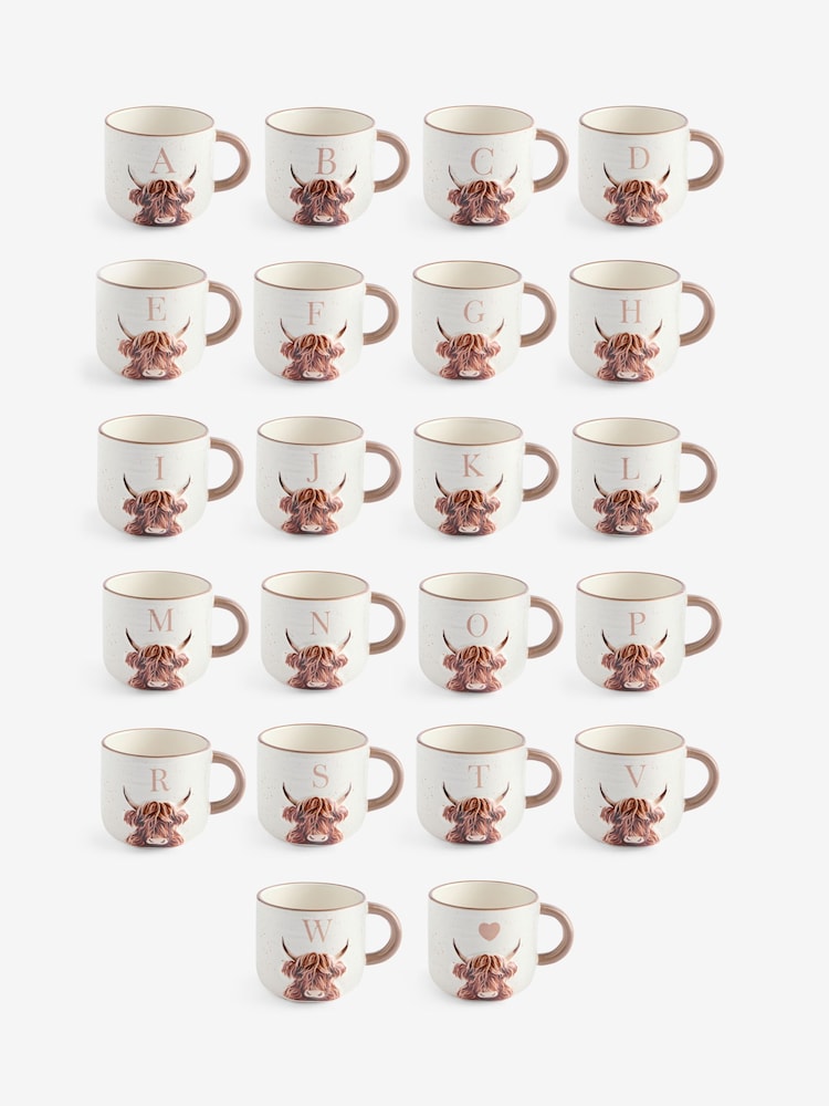 Natural Hamish The Highland Cow Alphabet Mug - Image 1 of 22