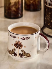Set of 4 Multi Glamtique Celestial and Safari Leopard Mugs with Wire Stand - Image 3 of 4