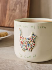 Ceramic Floral Cat Person Mug - Bilde 2 av 3