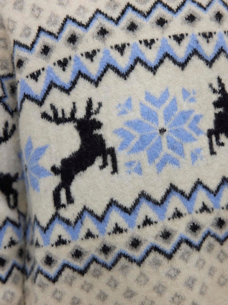 VERO MODA Cream Christmas Fairisle Knitted Jumper - Image 4 of 4 VERO MODA Cream Christmas Fairisle Knitted Jumper - Image 4 of 4