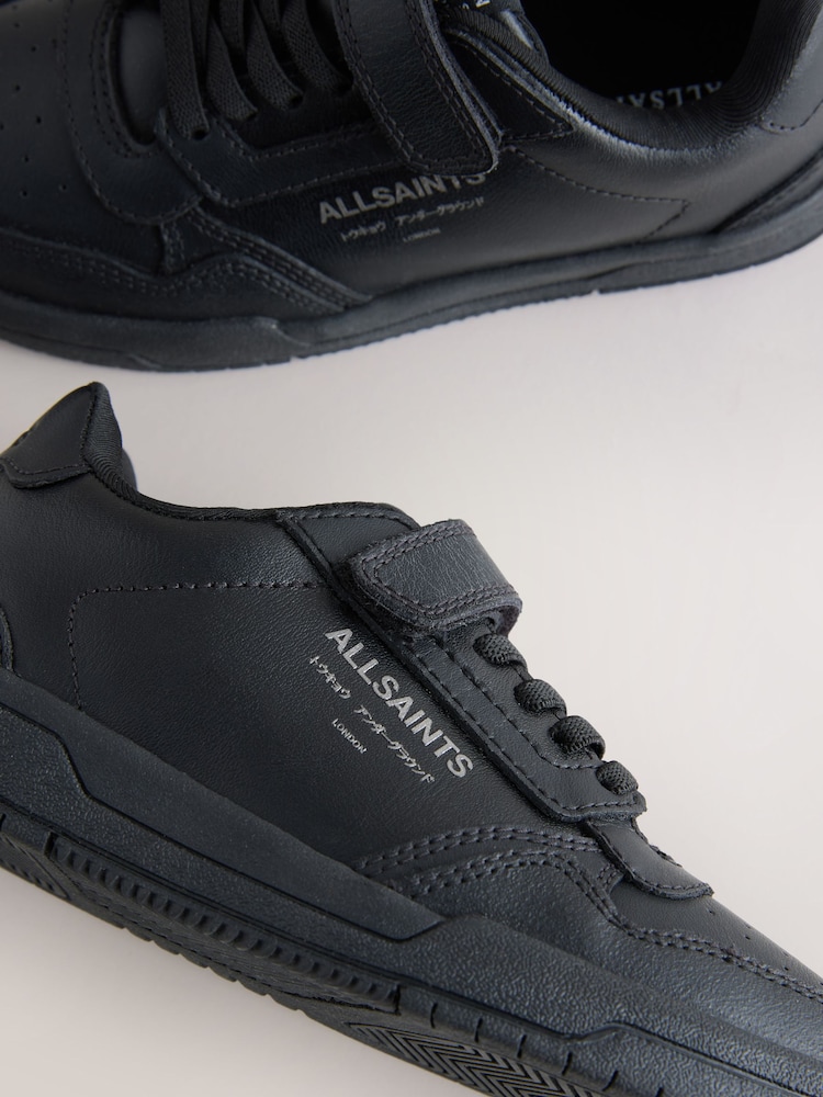 smALLSAINTS Black Back to School Underground Logo Elasticated Lace up Trainers - Image 2 of 5 smALLSAINTS Black Back to School Underground Logo Elasticated Lace up Trainers - Image 2 of 5