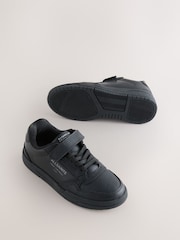 smALLSAINTS Black Back to School Underground Logo Elasticated Lace up Trainers - Image 3 of 5