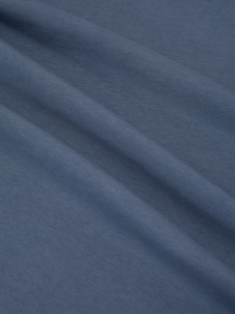 Reiss Airforce Blue Tate Cotton Garment-Dyed Relaxed-Fit T-Shirt - Image 6 of 6