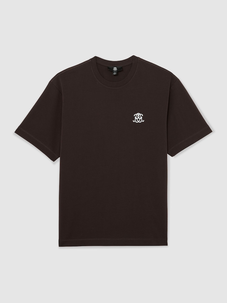 Reiss Chocolate Brown Crofton T-Shirt - Image 2 of 6