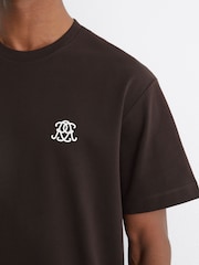Reiss Chocolate Brown Crofton T-Shirt - Image 5 of 6