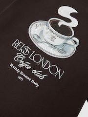 Reiss Chocolate Brown Crofton T-Shirt - Image 6 of 6