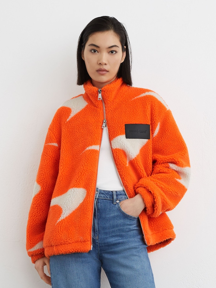 McLaren Papaya Orange/White Racing Speedmark Fleece Jacket Unisex-Fit - 1 paveikslėlis iš 6