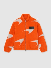 McLaren Papaya Orange/White Racing Speedmark Fleece Jacket Unisex-Fit - 2 paveikslėlis iš 6