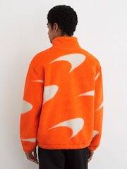 McLaren Papaya Orange/White Racing Speedmark Fleece Jacket Unisex-Fit - 3 paveikslėlis iš 6