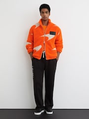 McLaren Papaya Orange/White Racing Speedmark Fleece Jacket Unisex-Fit - 4 paveikslėlis iš 6