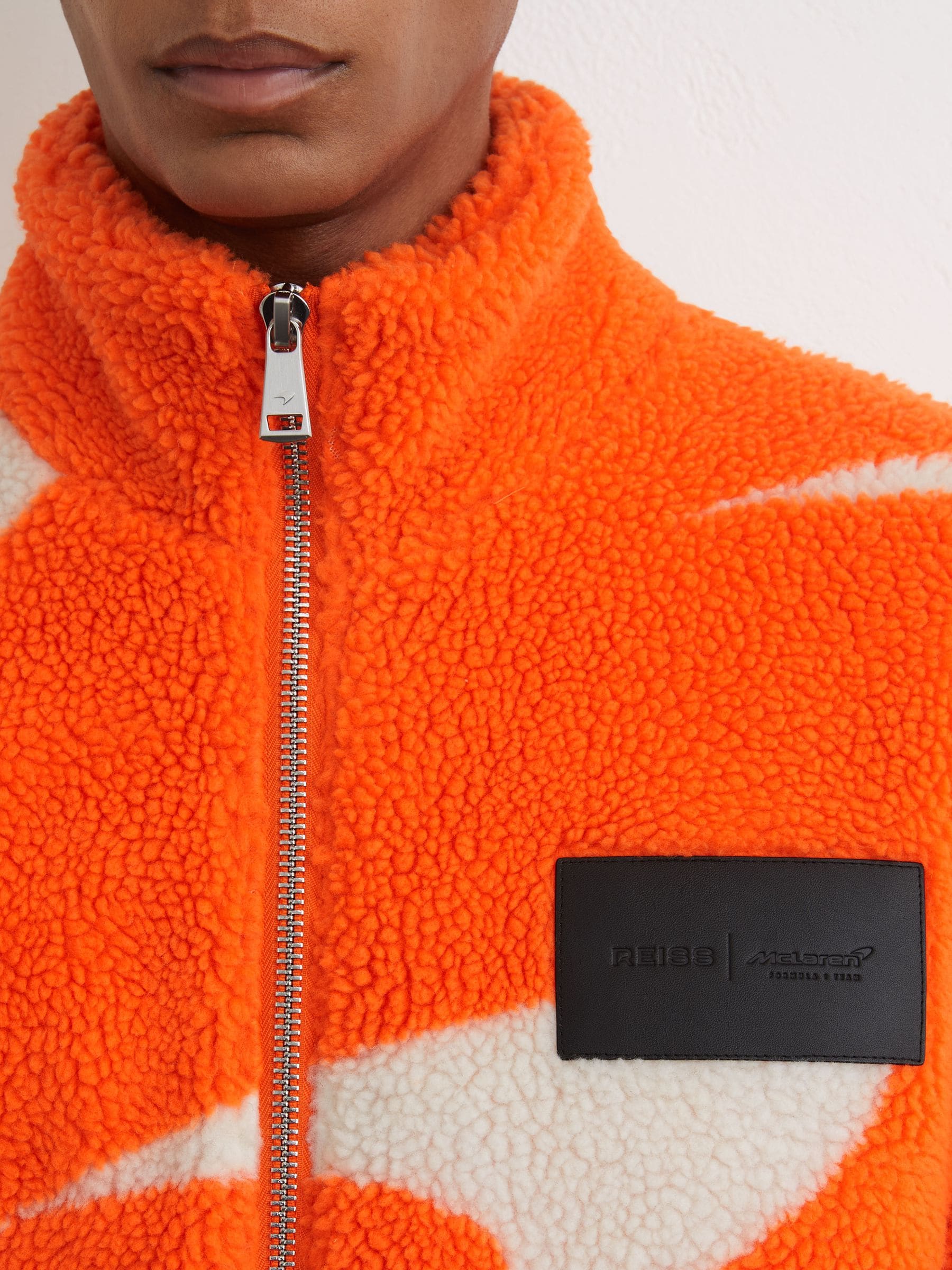 Buy Reiss Papaya Orange/White King McLaren Racing Speedmark Fleece
