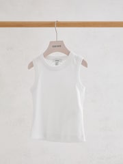 Reiss White Tara 9-13 yrs Cotton Cutwork-Embroidery Vest - Image 1 of 3