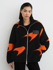 McLaren Black/Papaya Orange Racing Speedmark Fleece Jacket Unisex-Fit - 6 paveikslėlis iš 9