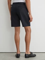 כחול כהה - Reiss Cantwell Short Cotton-Blend Side-Adjuster Shorts - תמונה 5 מתוך 6